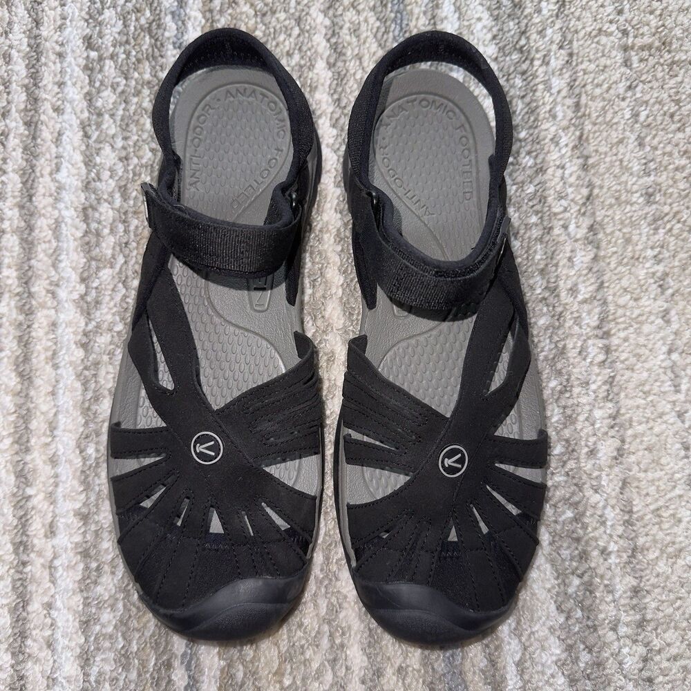 Keen Rose Sandals Black Gray Color Women's Size 11 US / 42 EU Excellent